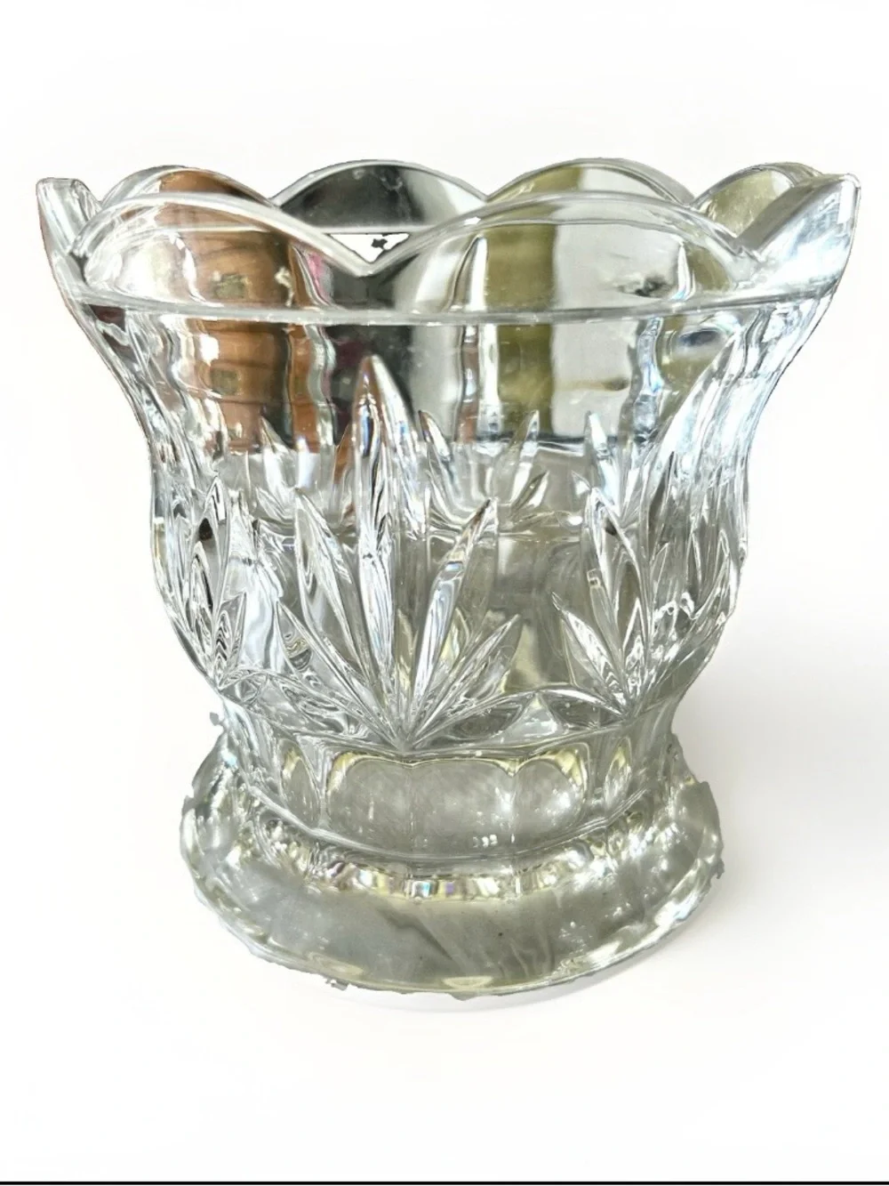 Royal Limited 24%Full Lead Crystal Tulip Biscuit Barrel - Czech Republi